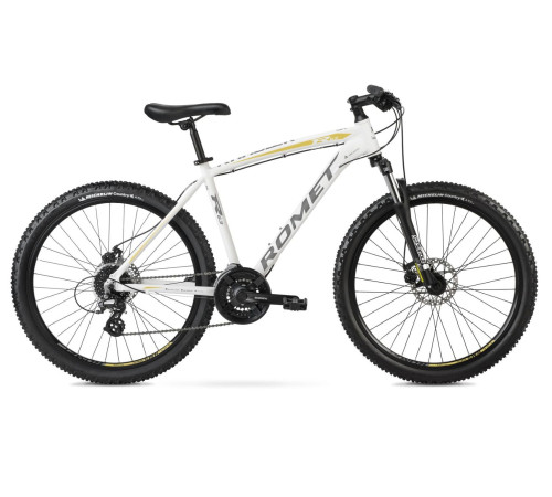 Bicycle Romet Rambler R6.3 2025 white-gold-18" / L