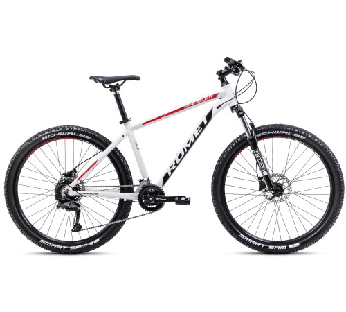 Bicycle Romet Rambler R7.2 CS 2025 white-red-black-19" / L