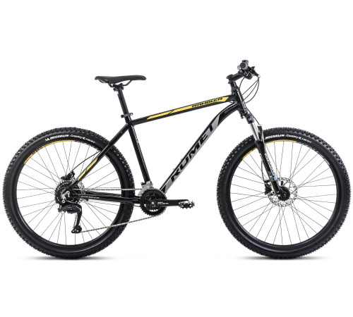 Bicycle Romet Rambler R7.2 CS 2025 black-grey-yellow-17" / M