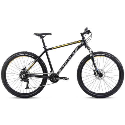 Bicycle Romet Rambler R7.2 CS 2025 black-grey-yellow-17" / M