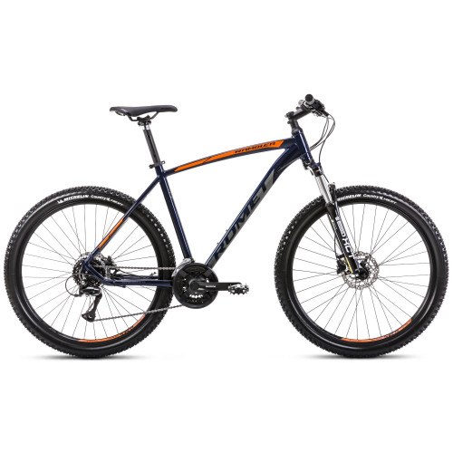 Bicycle Romet Rambler R7.3 2025 dark blue-orange-18" / M
