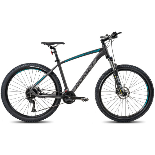 Bicycle Romet Rambler R7.4 2025 graphite-silver-turquoise-20" / L
