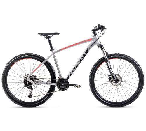 Bicycle Romet Rambler R7.4 2025 silver-red-graphite-18" / M