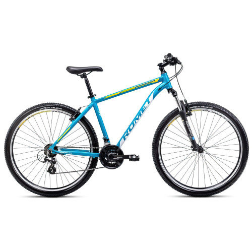 Velosipēds Romet Rambler R9.1 2025 blue-white-yellow-21" / XL