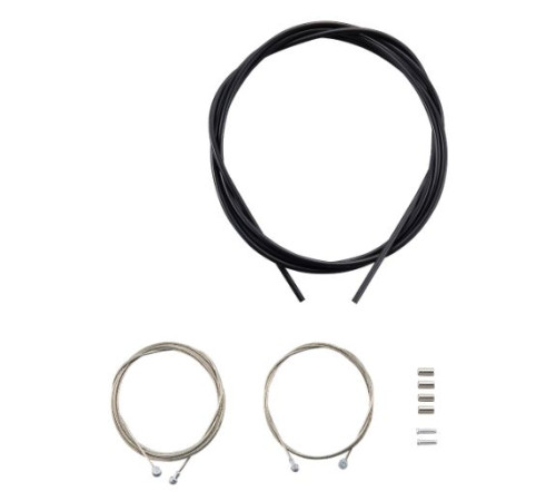 Brake cable kit with housing Shimano Road/MTB steel black