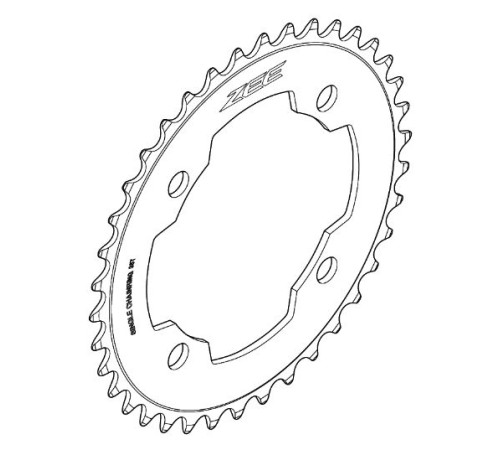 Priekšējā ķēdes riteņa Shimano ZEE FC-M640 104mm 10-speed-38T