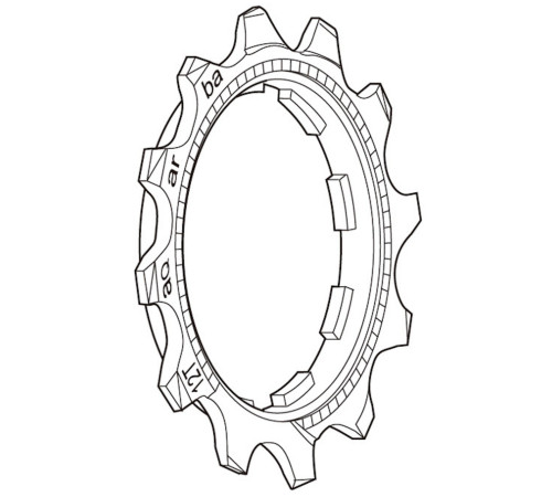 Sprocket Shimano DEORE XT CS-M760 9-speed 12T