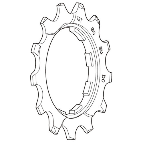 Sprocket Shimano DEORE XT CS-M760 9-speed 13T