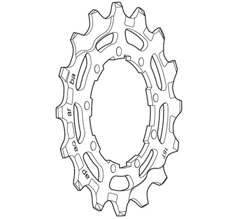 Sprocket Shimano DEORE XT CS-M760 9-speed 16T