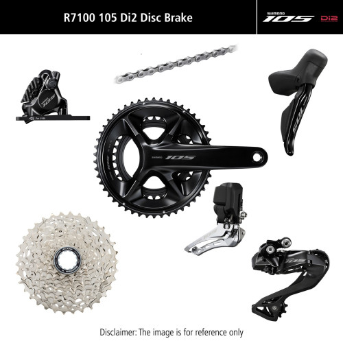Groupset Shimano 105 Di2 R7100 Disc brakes 165mm 50x34T-11-34T
