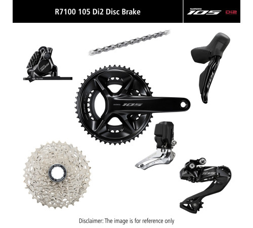 Groupset Shimano 105 Di2 R7100 Disc brakes 175mm 50x34T-11-34T