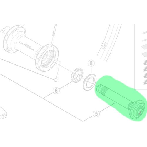 Axle unit for front hub Shimano ULTEGRA WH-6800-F
