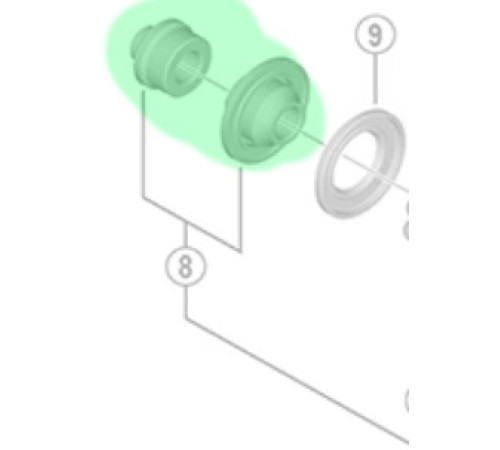 Lock nut unit Shimano FH-R7000 left hand