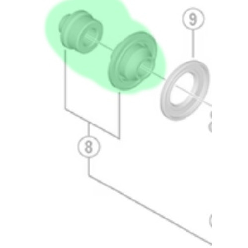 Lock nut unit Shimano FH-R7000 left hand