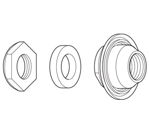 Lock nut unit Shimano FH-M529 left hand
