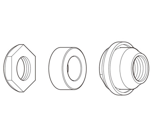 Lock nut unit Shimano FH-M595 left hand