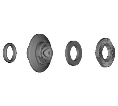 Lock nut unit Shimano HB-M435/495 left hand