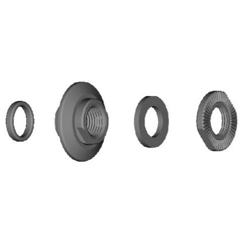 Lock nut unit Shimano HB-M435/495 left hand