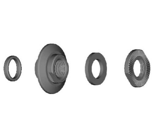 Lock nut unit Shimano WH-6800-F left hand