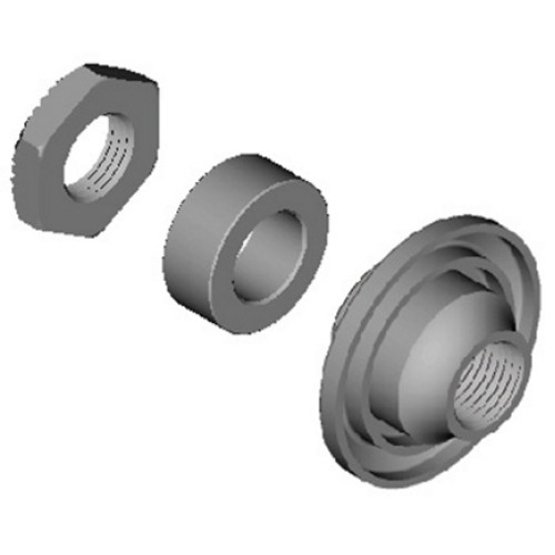 Lock nut unit Shimano WH-R501-R left hand