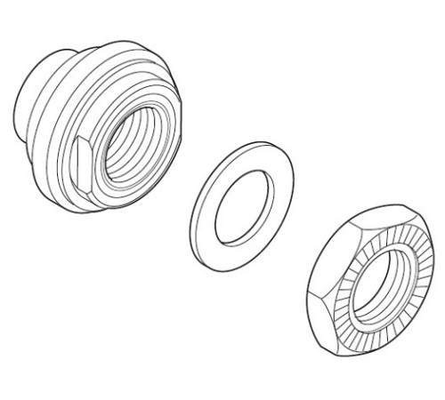Lock nut unit Shimano WH-R501-R right hand
