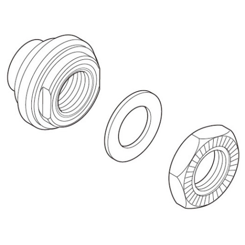Lock nut unit Shimano WH-R501-R right hand