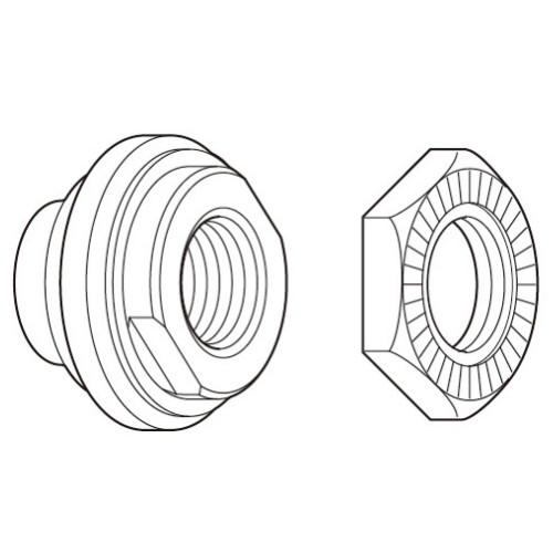 Lock nut unit Shimano WH-T565-A-R right hand