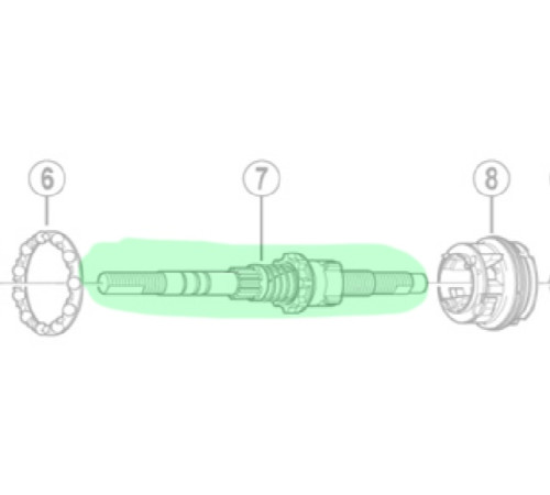 Rear hub axle unit Shimano SG-3C40