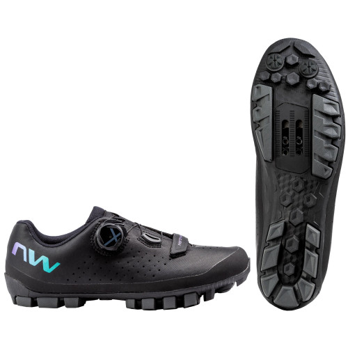 Cycling shoes Northwave Hammer Plus WMN MTB XC black-iridescent-40