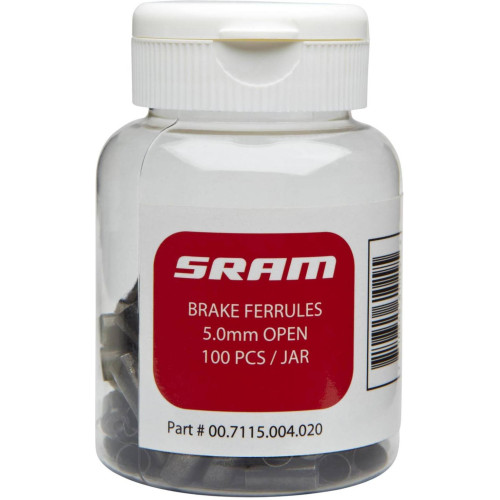 Bremžu troses apvalka uzgali SRAM 5mm alu 100gab. bottle black
