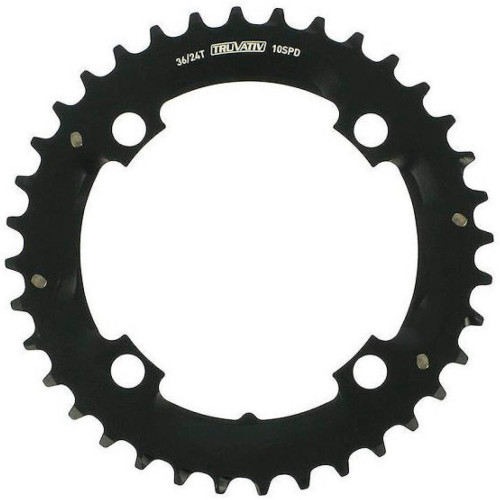 Priekšējā ķēdes riteņa SRAM MTB 104mm alu 2x10-speed without pin 36T black