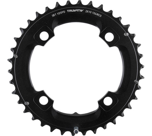 Priekšējā ķēdes riteņa SRAM MTB 104mm alu 2x10-speed with pin 38T black