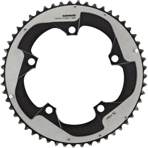 Priekšējā ķēdes riteņa SRAM Road Red 22 X-Glide R 130mm alu 2x11-speed 53T grey