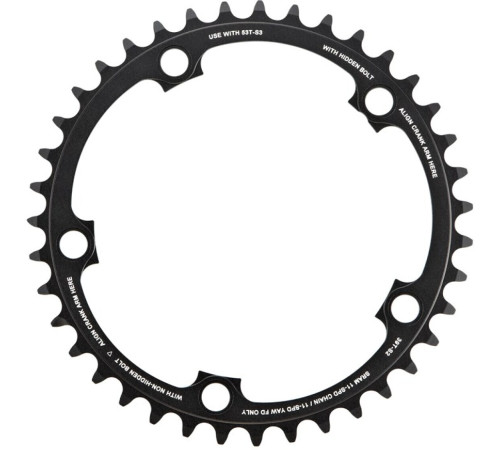 Priekšējā ķēdes riteņa SRAM Road Red 22/Force 22 X-Glide R 130mm alu 2x11-speed 39T black