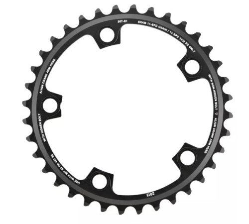 Priekšējā ķēdes riteņa SRAM Road Red22/Force22/Rival22 X-Glide R 110mm alu 11-speed 36T black