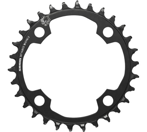 Priekšējā ķēdes riteņa SRAM E-MTB Eagle X-Sync2 94mm alu 30T black