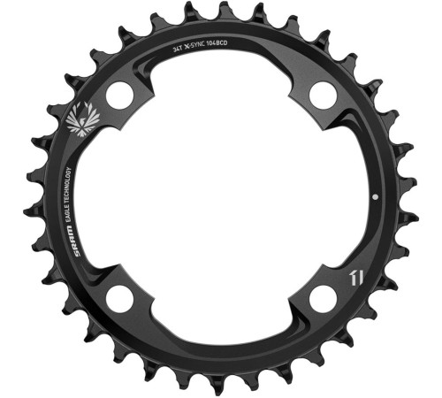 Priekšējā ķēdes riteņa SRAM Eagle X-Sync2 104mm steel 38T black