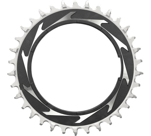 Priekšējā ķēdes riteņa SRAM XX SL Eagle T-Type D1 Thread Mount 3mm offset 34T black-silver