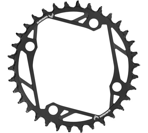 Priekšējā ķēdes riteņa SRAM E-MTB Eagle T-Type 104mm steel 34T black