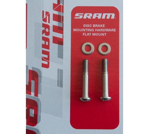 Disc brake caliper fixing bolts SRAM stainless T25 flat mount 17mm (pair)