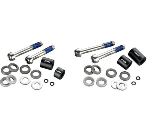 Disc brake caliper fixing bolts Avid titanium T25 front 180mm/rear 160mm PM 20mm standard set