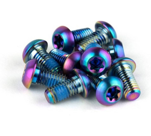 Bremžu diska stiprinājuma skrūves SRAM titanium T25 rainbow (12 gab.)