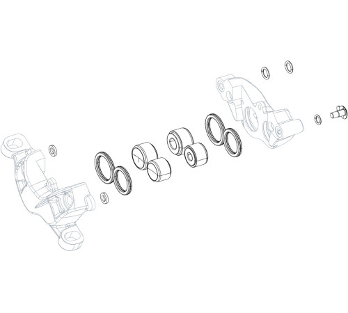 Disc brake caliper service kit SRAM pistons, seals and o-rings for Guide R/RS/RSCA1-B1/G2 RSC/ULT A1/G2 R/RS A1