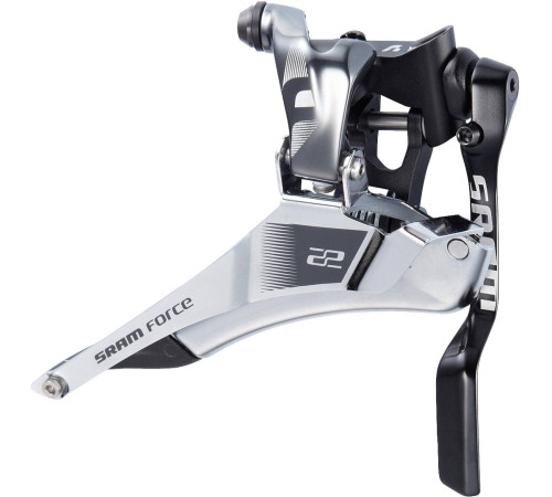 Priekšējais pārslēdzējs SRAM Force 22 Braze-on 2x11-speed with chain spotter
