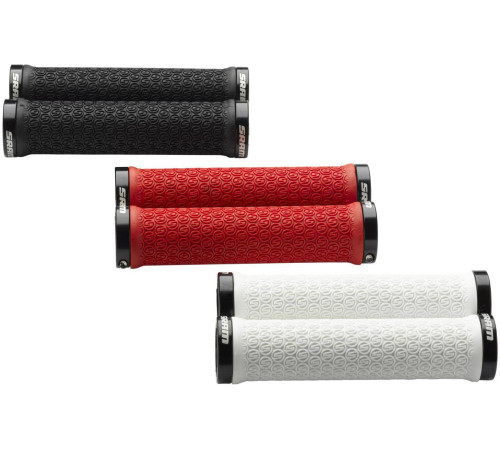 Stūres rokturi SRAM MTB 130mm Lock-on double clamps white