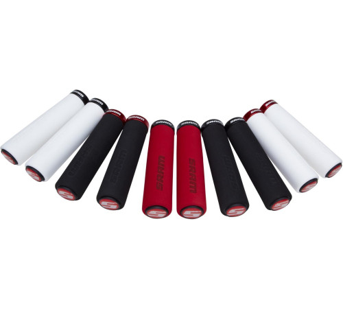 Stūres rokturi SRAM 129mm Foam Lock-on single clamp black-red