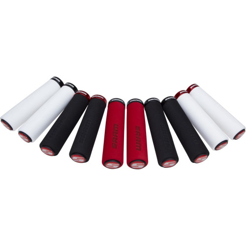 Stūres rokturi SRAM 129mm Foam Lock-on single clamp red-black