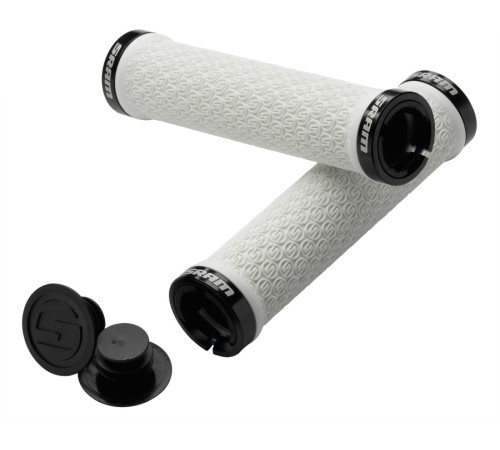 Stūres rokturi SRAM DH Silicone Lock-on double clamp white