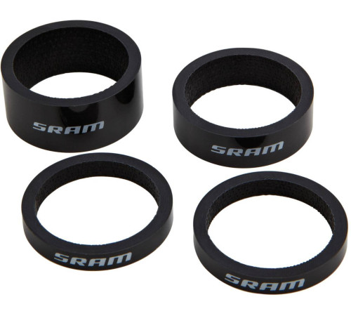 Stūres bļodiņas starpposma komplekts SRAM UD Carbon black logo (5 gab.)