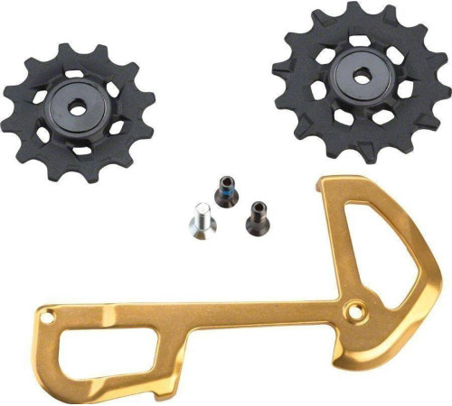 Tension and guide pulley set SRAM XX1 Eagle with inner cage 12-speed gold